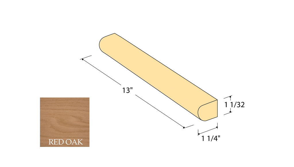 Tread Return 13" C-8080 | Stair parts
