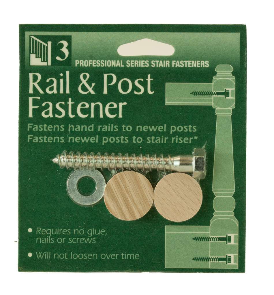 Rail & Post Fastener with 1" Flush Mount Plugs  C-3301 | Stair parts