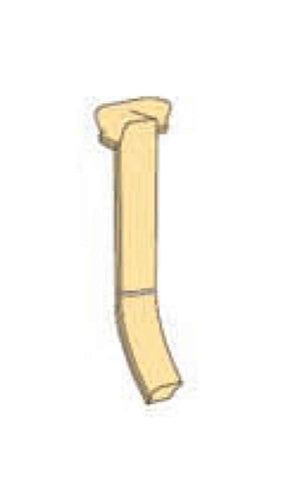 Traditional RH Gooseneck 90 Degree 2 Riser No Cap : C-7076 | Stair parts