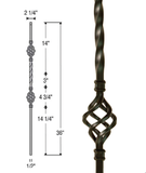 Double Basket Iron Baluster : 2653 | Stair parts