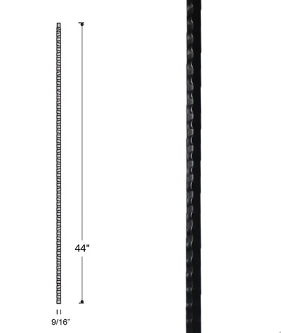 Gothic Plain Hammered Bar for 1/2" Baluster (20 Count) | Stair parts