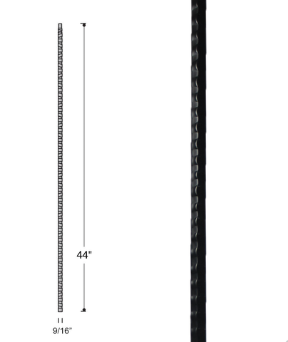 Gothic Plain Hammered Bar Iron Baluster : 2575 | Stair parts