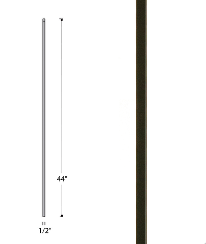 Plain Square Bar Iron Baluster : 2555 | Stair parts