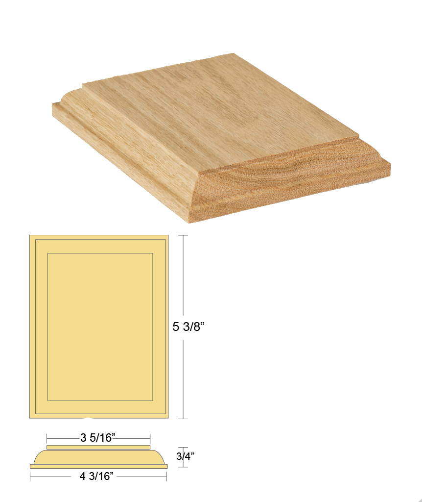 Rosette - Rectangle C-7318 | Stair parts
