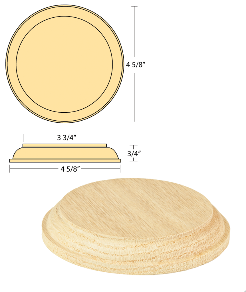 Rosette - Small Round C-7317 | Stair parts