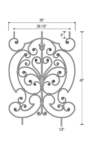 Renaissance Panel : 2490 | Stair parts