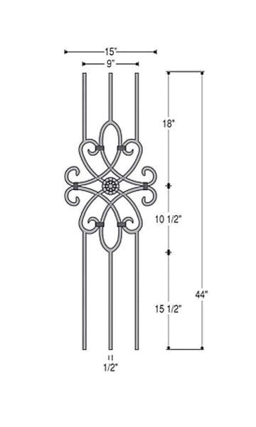 3 Leg Panel : 2491 | Stair parts