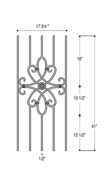 5 Leg Panel : 2492 | Stair parts