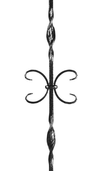Double Ribbon Single Butterfly Iron Baluster : 2562 | Stair parts