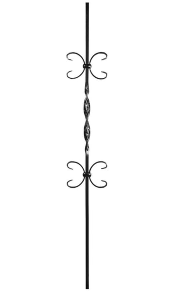 Single Ribbon Double Butterfly Iron Baluster : 2563 | Stair parts