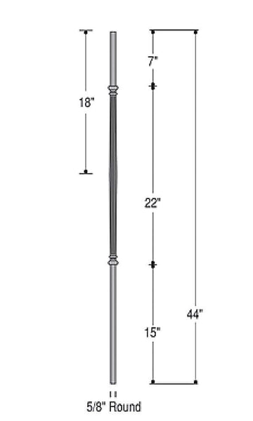 Venetian Fluted Iron Baluster : 2596 | Stair parts