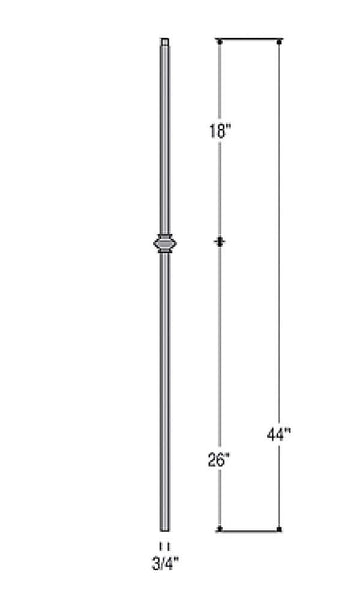 Mega Single Knuckle Iron Baluster : 2856 | Stair parts