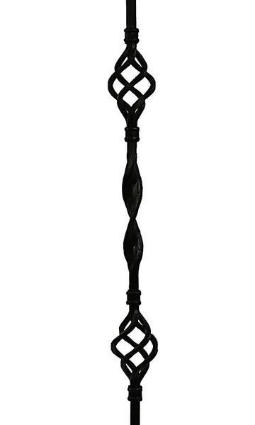 Single Ribbon Double Basket Iron Baluster : 2963 | Stair parts