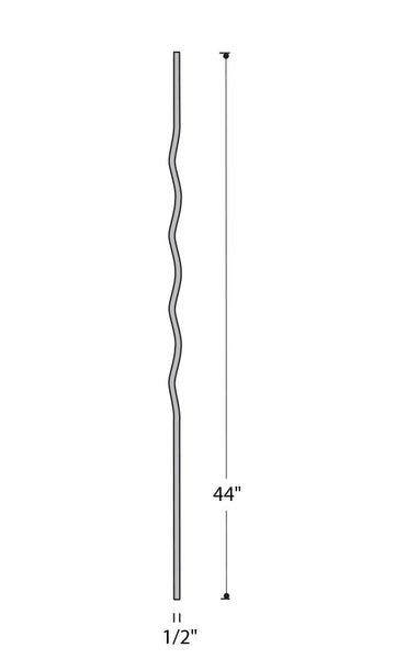 Wave Iron Baluster : 2968 | Stair parts