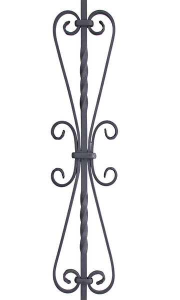 Small Heart Scroll Iron Baluster : 2982 | Stair parts
