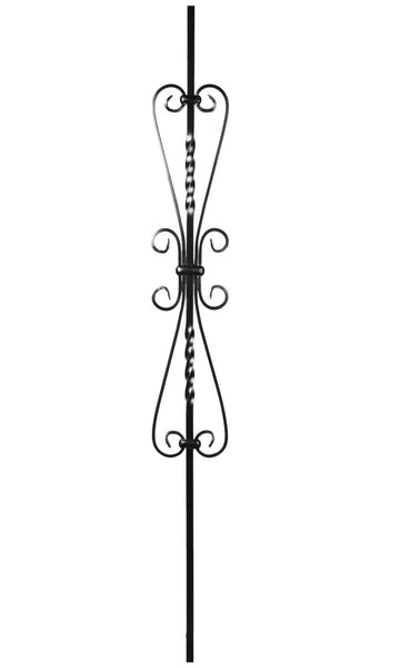 Small Heart Scroll Iron Baluster : 2982 | Stair parts