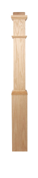 Plain Box Newel with Interchangeable Caps : C-4091 | Stair parts