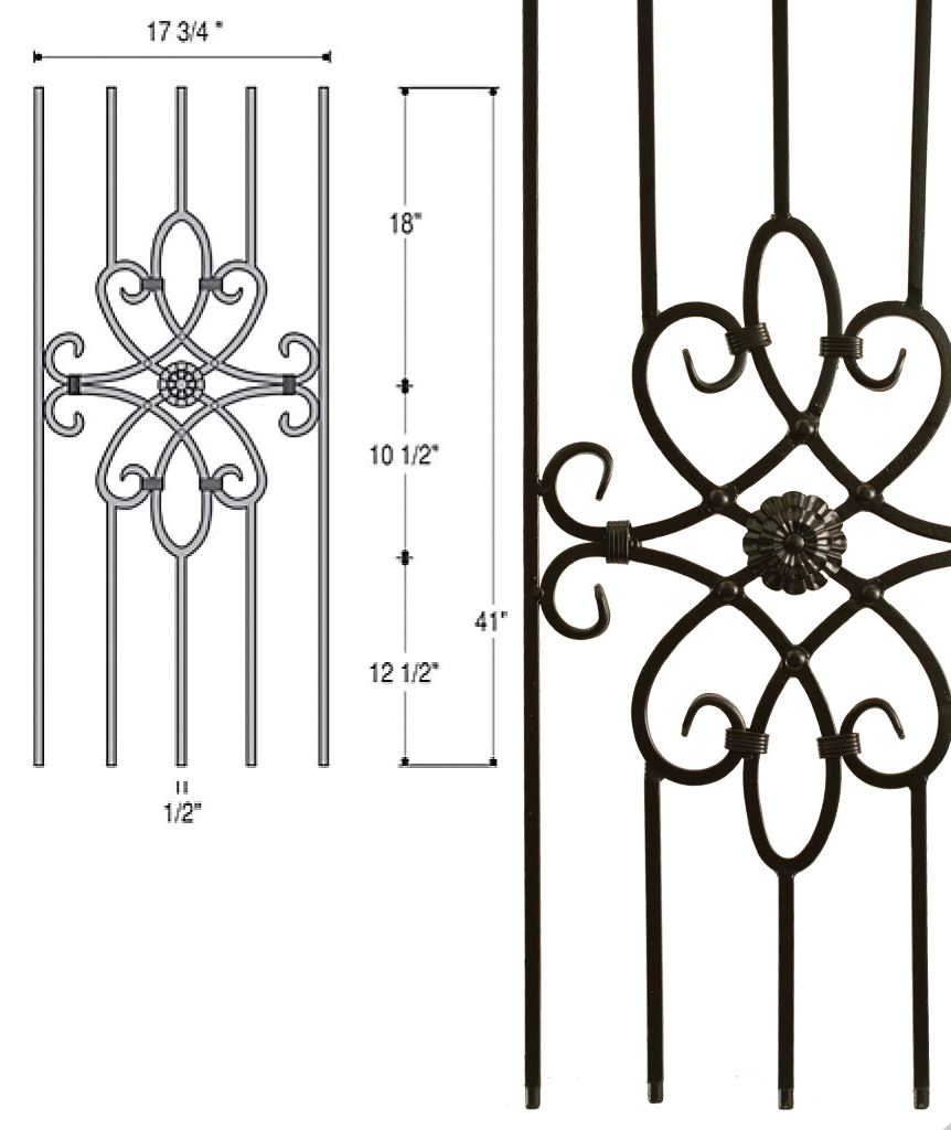 5 Leg Panel : 2492 | Stair parts