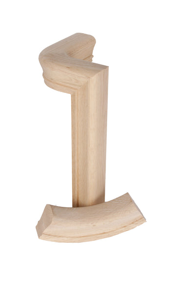 Traditional RH Gooseneck 90 Degree 2 Riser No Cap : C-7076 | Stair parts