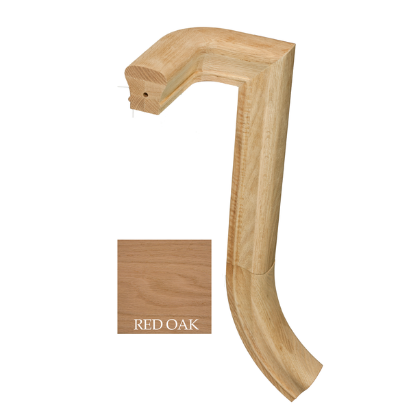 Traditional LH Gooseneck 90 Degree 2 Riser No Cap C-7071 | Stair parts