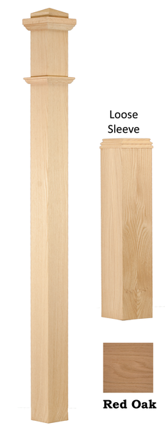 Adjustable Box Newel with Interchangeable Caps : C-4291-ADJ | Stair parts