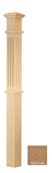 Fluted Box Newel : C-4695-F | Stair parts