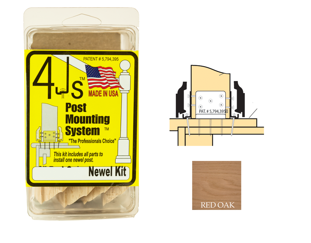 3" 4J Newel Mounting Kit | Stair parts