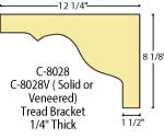Tread Bracket C-8028 (Veneered) | Stair parts