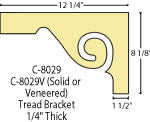 Tread Bracket C-8029 (Solid) | Stair parts