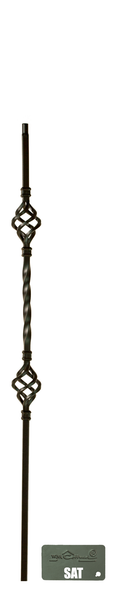 Double Basket Iron Baluster : 2653 | Stair parts