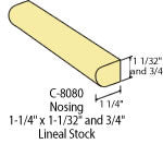 Lineal Return Nosing 1-1/4" (per LF) : C-8080 | Stair parts