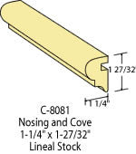 Lineal Nosing with Cove (per LF) : C-8081 | Stair parts
