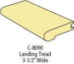 Lineal Landing Tread 3-1/2" (per LF) : C-8090 | Stair parts