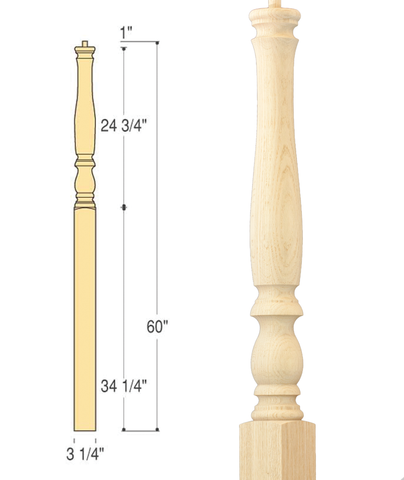 Bristol Angle/Landing Newel : C-4115 | Stair parts