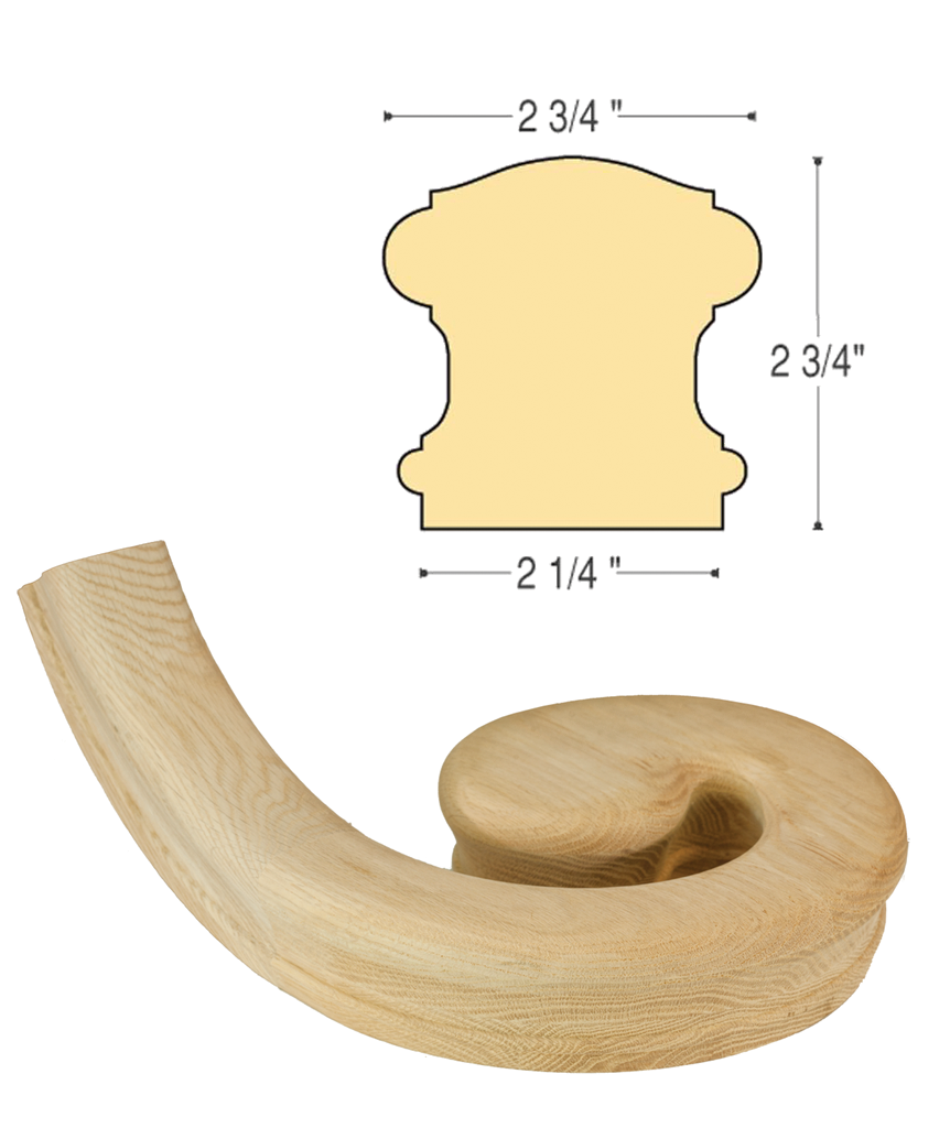 Bristol RH Volute : C-7135 | Stair parts