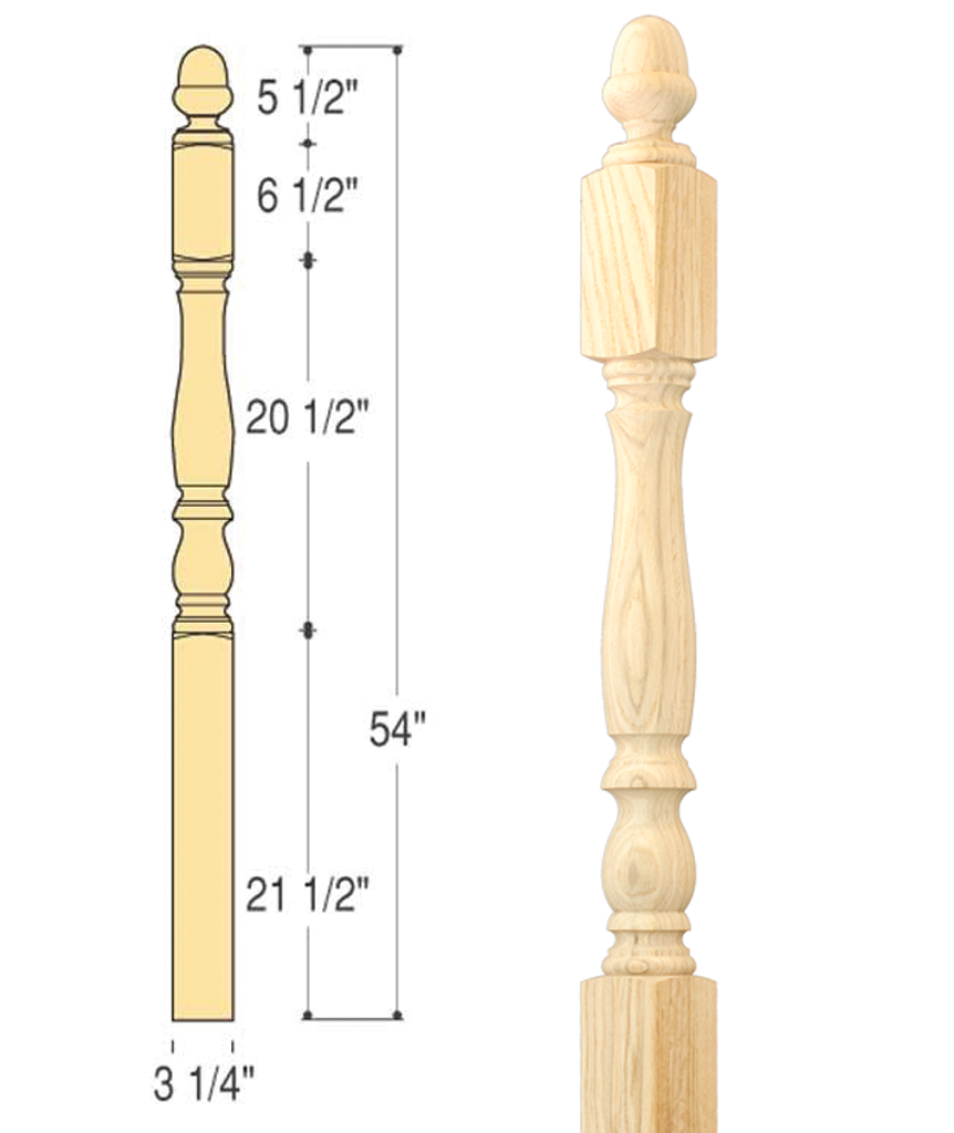 Bristol Starting Newel : C-4172 | Stair parts