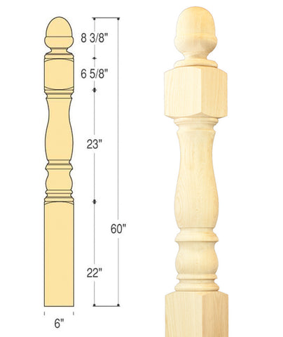 Bristol Starting/Landing Newel : C-4179 | Stair parts