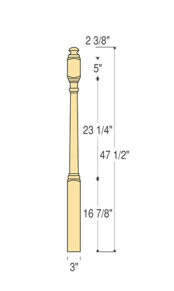 Traditional Ball Top Starting Newel : C-4040BT | Stair parts