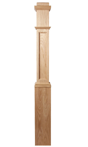 Flat Panel Box Newel with Interchangeable Caps : C-4091-FP | Stair parts