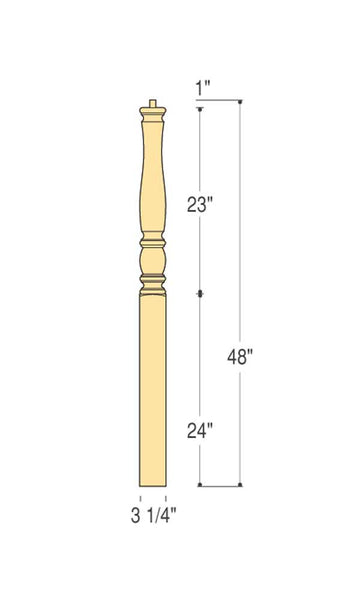 Richmond Angle/Landing Newel : C-4415 | Stair parts