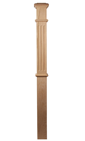 Fluted Box Newel : C-4695-F | Stair parts