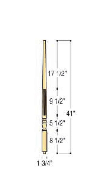 Chippendale Pin Top Wood Baluster : C-5211 | Stair parts