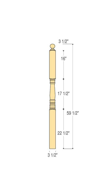 Hampton Landing Newel : C-4003 | Stair parts