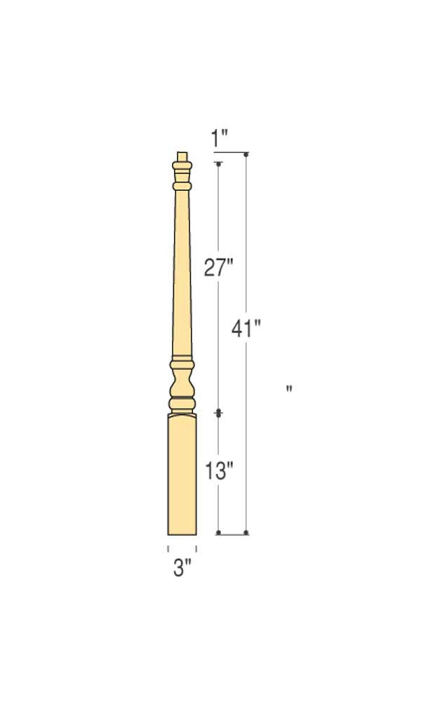 Traditional Starting Newel : C-4010 | Stair parts