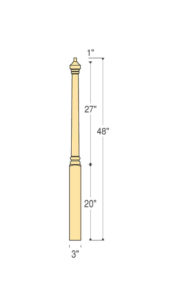 Traditional Starting Newel : C-4030 | Stair parts