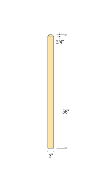 Craftsman Eased Edge Newel : C-4074 EE | Stair parts
