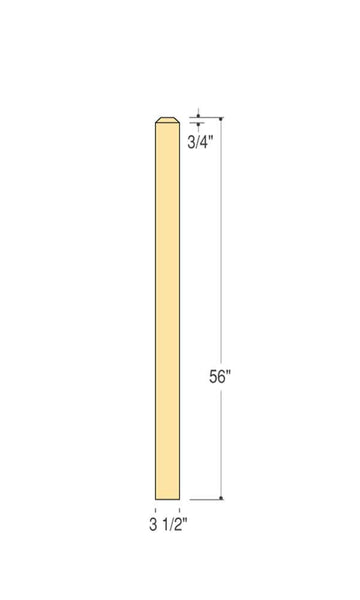 Craftsman Plain Edge Newel : C-4076 | Stair parts