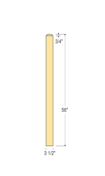 Craftsman Eased Edge Newel : C-4076 EE | Stair parts