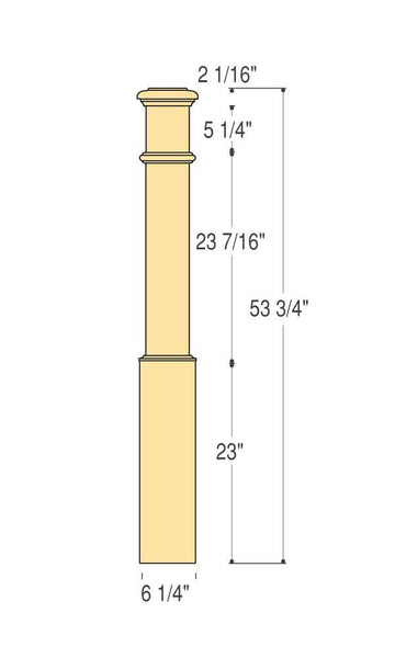 Plain Box Newel (Medium) : C-4090 | Stair parts