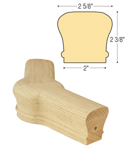 Classic 45 Degree Level Newel Cap : C-7222 | Stair parts